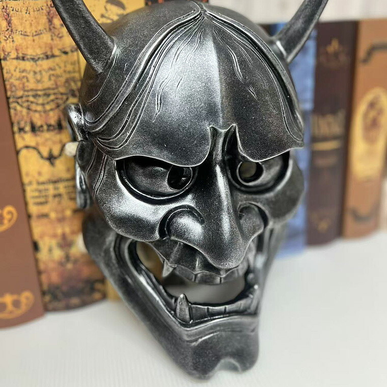 般若•鬼の顔マスク真鍮製 般若 はんにゃ マスク 般若の お面 仮面 金