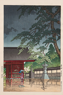 川瀬 巴水 Hasui Kawase 春の月（二宮海岸） | ONLINE STORE | Walls Tokyo