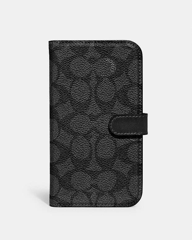 公式】COACH – コーチ | IPHONE 14 フォリオ・シグネチャー キャンバス