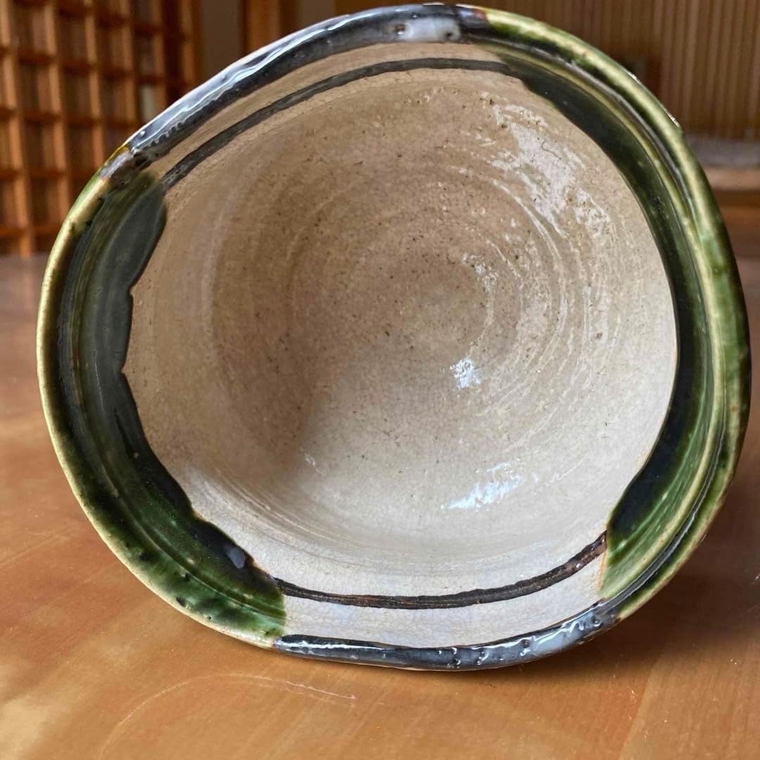 織部焼 抹茶茶碗 瀬戸赤津焼 茶道具 茶器 茶事 茶の湯 平茶碗 織部