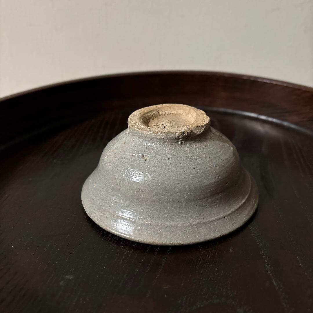 李朝 小服茶碗 大盃 堅手 白磁 酒器 韓国骨董 ぐい呑み