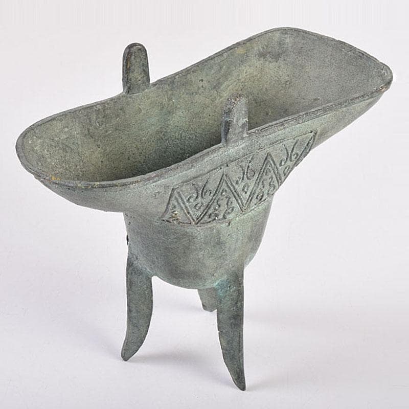中国　古銅青銅　饕餮文爵　V　R8942 中国 古銅青銅 饕餮文爵 V R8942 - メルカリ
